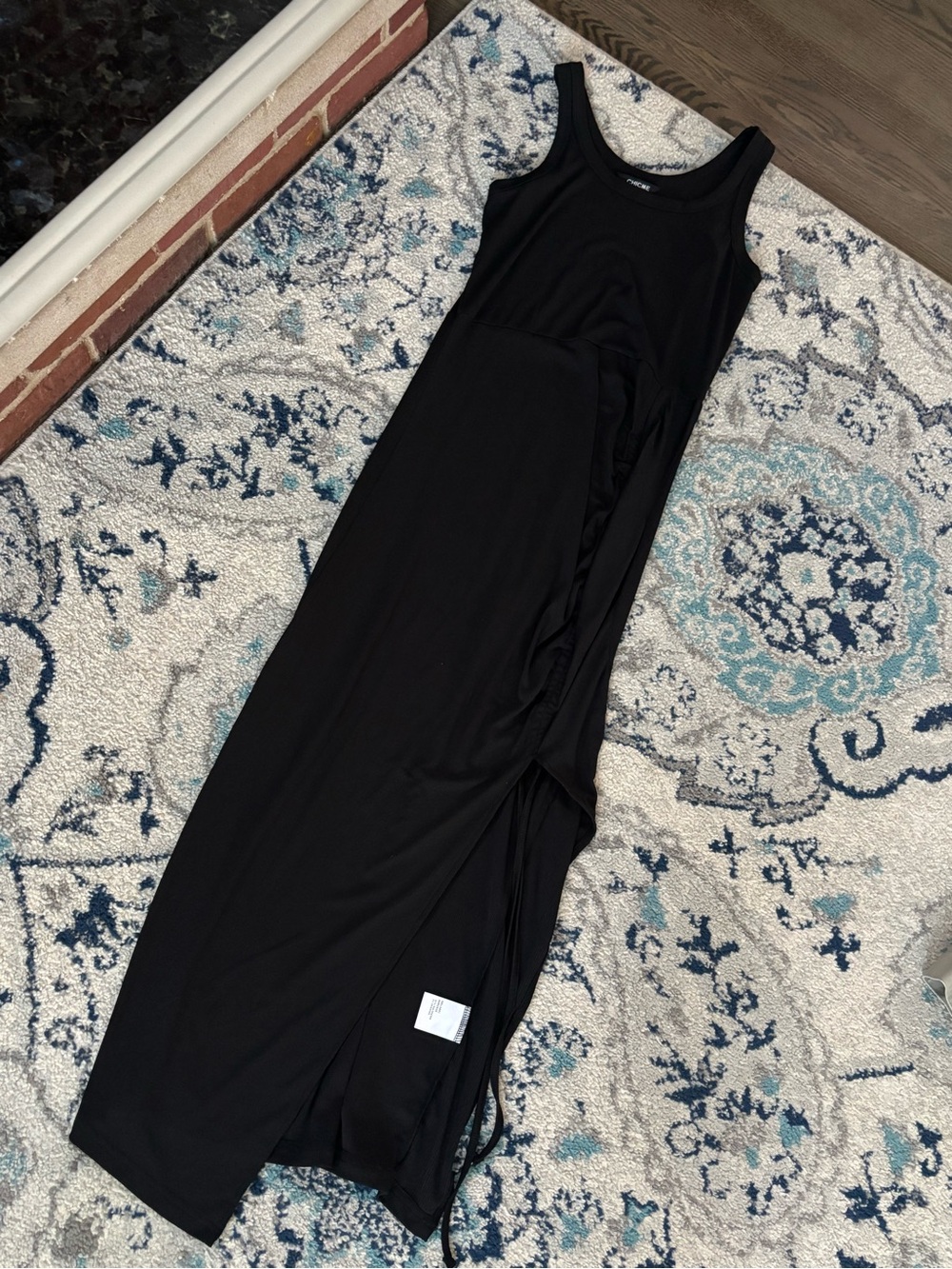 chic Black Tank Maxi Dress with Side Tie